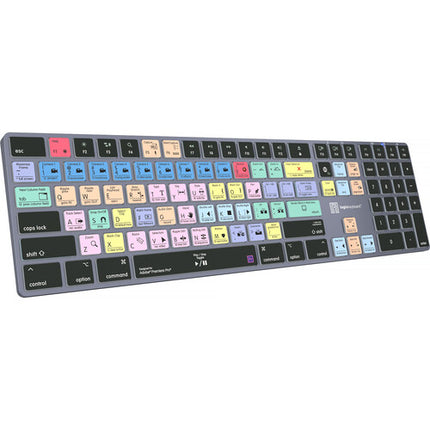 Logickeyboard TITAN Teclado Inalámbrico para Adobe Premiere Pro CC con 62 Atajos y Retroiluminación