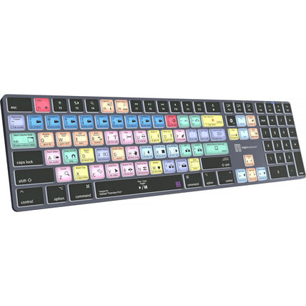 Logickeyboard TITAN Teclado Inalámbrico para Adobe Premiere Pro CC con 62 Atajos y Retroiluminación