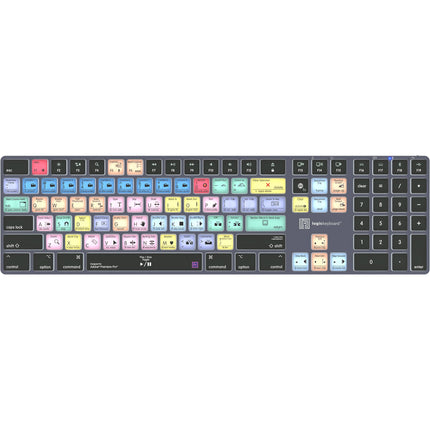 Logickeyboard TITAN Teclado Inalámbrico para Adobe Premiere Pro CC con 62 Atajos y Retroiluminación
