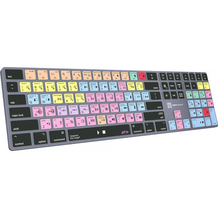 Logickeyboard TITAN Teclado inalámbrico para Avid Pro Tools Mac Bluetooth USB-C backlit