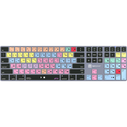 Logickeyboard TITAN Teclado inalámbrico para Avid Pro Tools Mac Bluetooth USB-C backlit