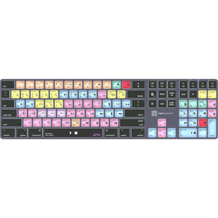 Logickeyboard TITAN Teclado inalámbrico para Avid Pro Tools Mac Bluetooth USB-C backlit
