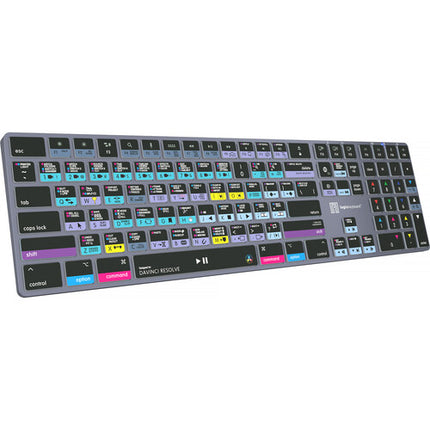 Logickeyboard TITAN DaVinci Resolve Teclado Inalámbrico Bluetooth USB-C Retroiluminado