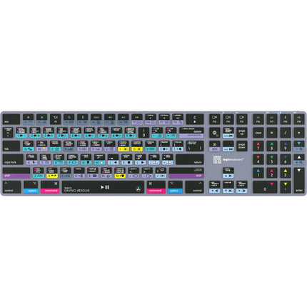 Logickeyboard TITAN DaVinci Resolve Teclado Inalámbrico Bluetooth USB-C Retroiluminado