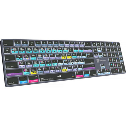 Logickeyboard TITAN DaVinci Resolve Teclado Inalámbrico Bluetooth USB-C Retroiluminado