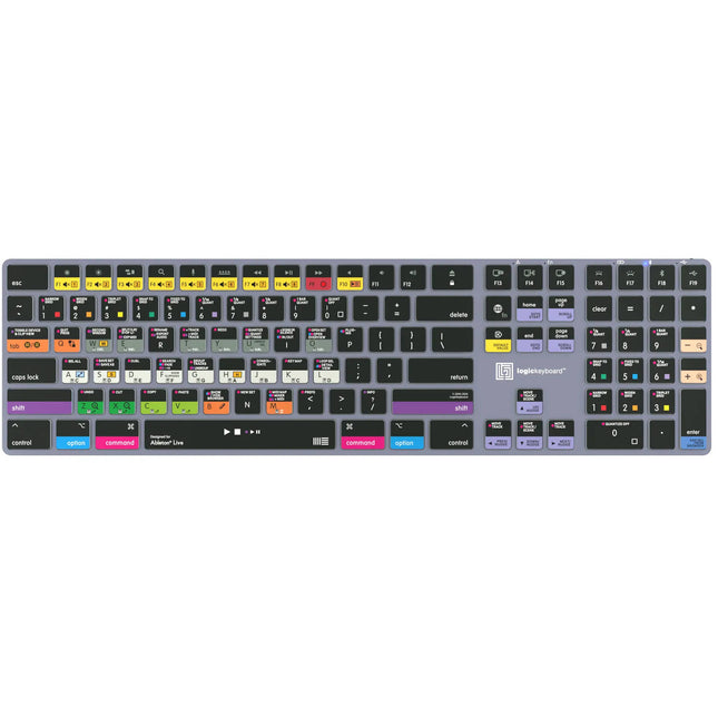 Logickeyboard TITAN Ableton Live Teclado inalámbrico para Mac Bluetooth USB-C Retroiluminado