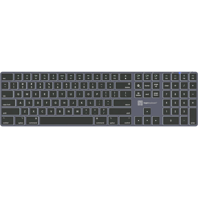 Logickeyboard TITAN teclado inalámbrico retroiluminado para Mac Bluetooth USB-C batería 300 horas