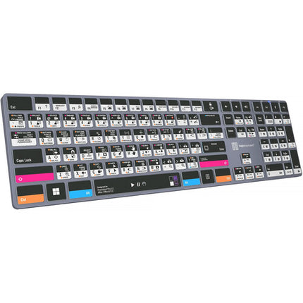 Logickeyboard Adobe Premiere Pro & After Effects TITAN Teclado Inalámbrico Retroiluminado US English para Windows USB-C Bluetooth 108 Teclas
