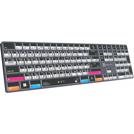 Logickeyboard Adobe Premiere Pro & After Effects TITAN Teclado Inalámbrico Retroiluminado US English para Windows USB-C Bluetooth 108 Teclas