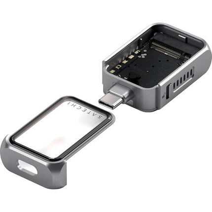Satechi Mini NVMe SSD Caja con Puerto USB-C 3.2 Gen 2 y Ventilador Activo