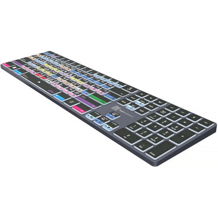 Logickeyboard Avid Media Composer Pro TITAN Teclado inalámbrico retroiluminado 108 teclas batería recargable Bluetooth 30 pies Windows