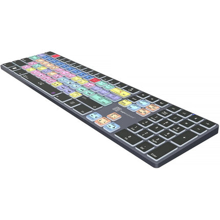 Logickeyboard Adobe Premiere Pro CC TITAN teclado inalámbrico retroiluminado 108 teclas batería recargable Bluetooth 30 ft