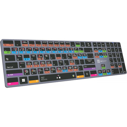 Logickeyboard Cockos Reaper TITAN Teclado inalámbrico retroiluminado 108 teclas Bluetooth 30 ft Windows