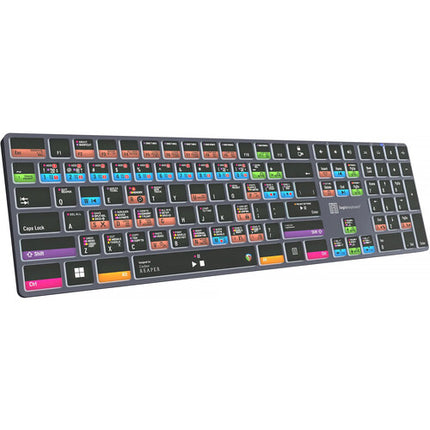 Logickeyboard Cockos Reaper TITAN Teclado inalámbrico retroiluminado 108 teclas Bluetooth 30 ft Windows