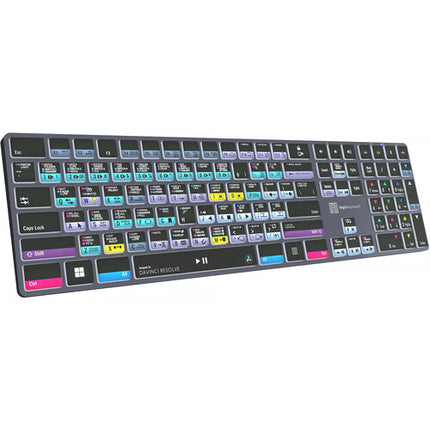 Logickeyboard Davinci Resolve Classic TITAN teclado inalámbrico retroiluminado 108 teclas batería recargable Bluetooth 30' Windows