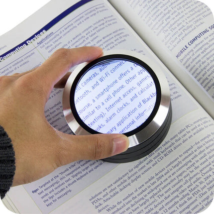 Satechi ReadMate Lupa de Mesa LED 5x con Iluminación y Baterías CR2016