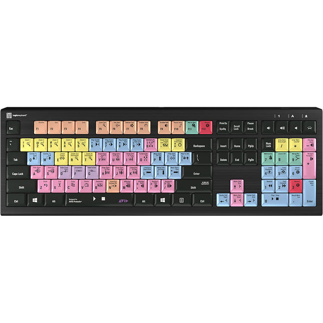 Logickeyboard ASTRA 2 Teclado Retroiluminado para Pro Tools 104 Teclas USB
