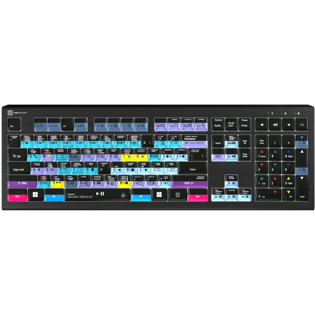 Logickeyboard ASTRA 2 Teclado Retroiluminado para DaVinci Resolve 108 Teclas USB-A
