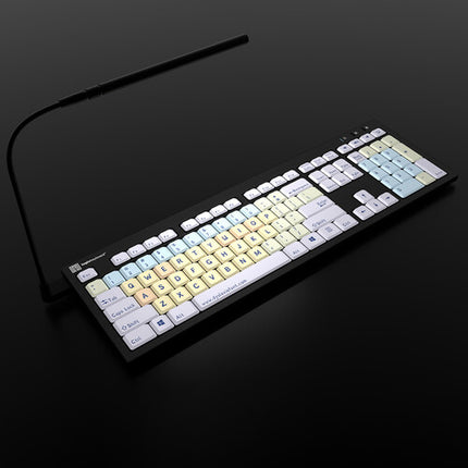Logickeyboard Dyslexie Teclado para Dislexia con Fuente Especial 2 USB 2.0 Puertos y LogicLight Gratis