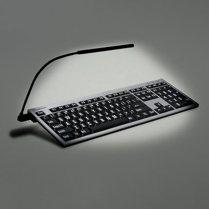 Logickeyboard Large Print ALBA Mac Pro Teclado Americano Inglés Blanco y Negro