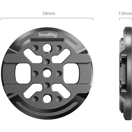 SmallRig Placa de Montaje para Teléfonos Magsafe Con Tres Roscas 1/4"-20 y Dos Zapatas Frías