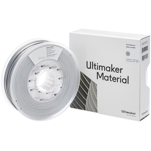 UltiMaker Filamento PLA 2.8mm 0.75kg Plata Metálico para Impresión 3D