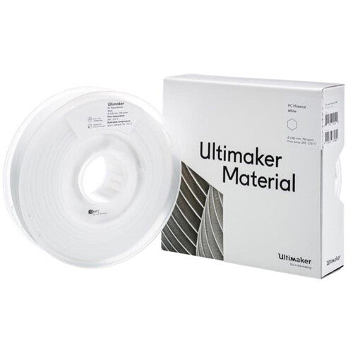UltiMaker 2.85mm PC Filamento para moldes 750g Resistente a llamas blanco