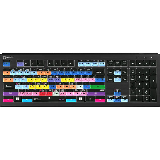 Logickeyboard ASTRA 2 PRO Teclado Retroiluminado 108 Teclas 5 Niveles para Avid Media Composer Windows