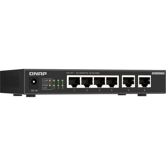 QNAP QSW-2104-2T-R2 Switch de Red No Gestionado 6 Puertos 2x10G 4x2.5G