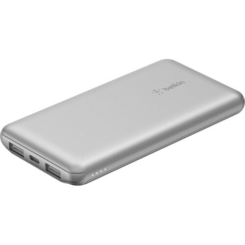 Belkin BoostCharge Power Bank USB-C 10,000mAh 15W Plata con Cable USB-C 6"