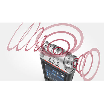 Philips DVT6115 VoiceTracer Grabadora de Audio 24-Bit 96kHz 36 Horas Batería