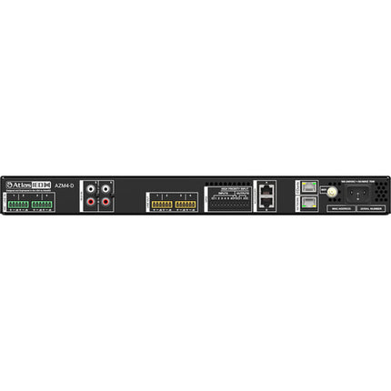 AtlasIED AZM4-D Procesador de Señal 4 Zonas con Dante Wi-Fi y 2 Puertos accesorios