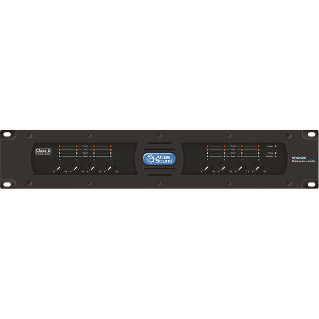 AtlasIED HPA2408 Amplificador Comercial 8 Canales 2400W Negro