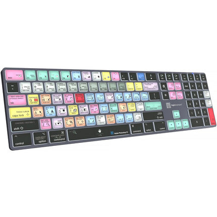 Logickeyboard TITAN Teclado Inalámbrico para Photoshop CC Mac Bluetooth USB-C Retroiluminado