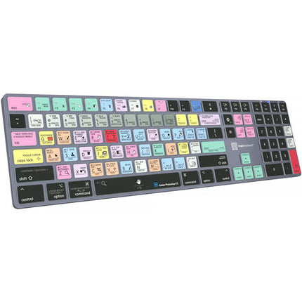 Logickeyboard TITAN Teclado Inalámbrico para Photoshop CC Mac Bluetooth USB-C Retroiluminado