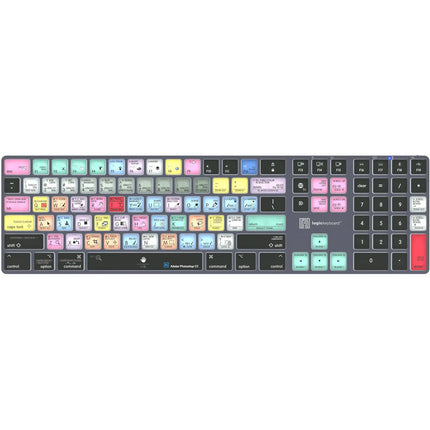 Logickeyboard TITAN Teclado Inalámbrico para Photoshop CC Mac Bluetooth USB-C Retroiluminado