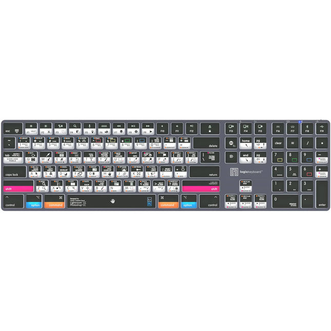 Logickeyboard TITAN teclado inalámbrico para Mac con 190 atajos y batería recargable
