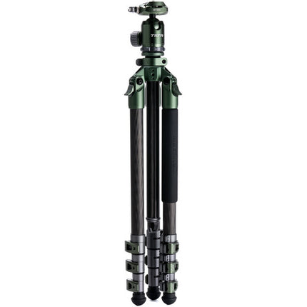 Tilta Trípode de Viaje Fibra de Carbono con Cabezal Esférico BT-05 61 Pulgadas 20 Kg Forest Green