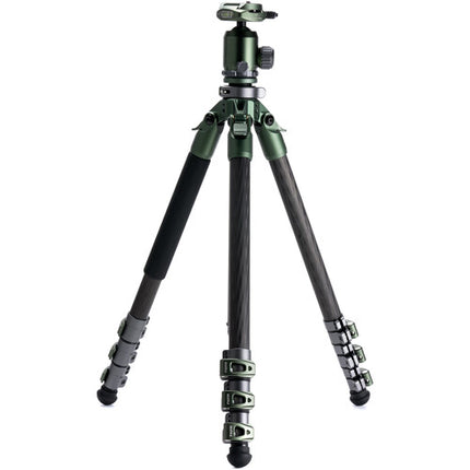 Tilta Trípode de Viaje Fibra de Carbono con Cabezal Esférico BT-05 61 Pulgadas 20 Kg Forest Green
