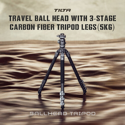 Tilta Trípode de Viaje de Fibra de Carbono con Cabezal BT-05 61 pulgadas y 44.1 lb Capacidad