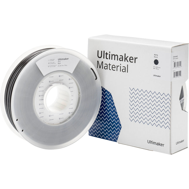 UltiMaker Filamento PETG 2.85mm 750g Negro 38.5 MPa Resistencia Tensil