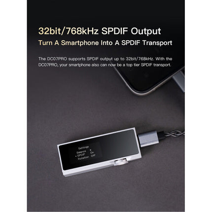 iBasso DC07PRO DAC y Amplificador USB Portátil Plata 32bit 768kHz