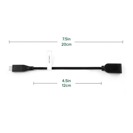 Plugable Adaptador USB Tipo A Hembra a Tipo C Macho Cable 6 Pulgadas 5 Gb/s
