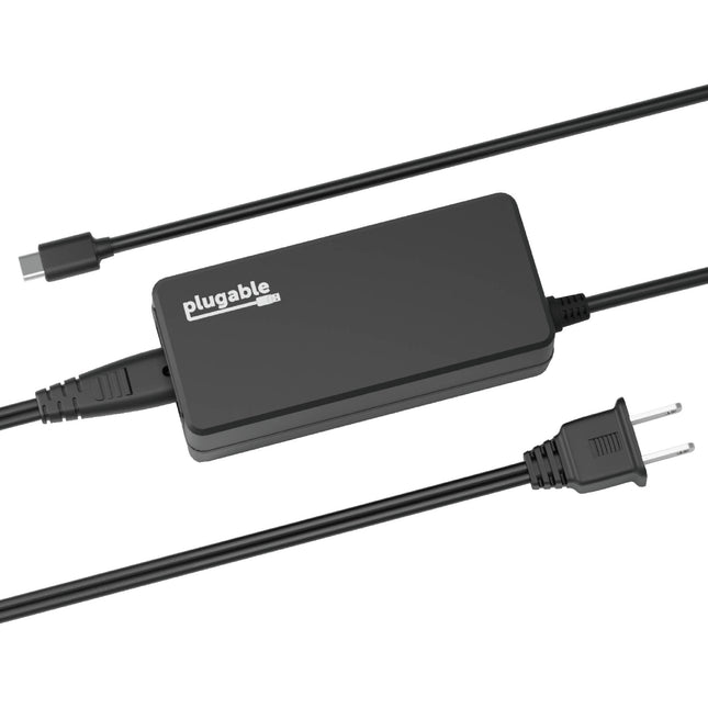 Plugable Cargador USB Type-C 60W Power Delivery 2.0 con Cable AC desmontable