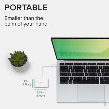Plugable USB 3.1 Gen 2 Type-C Mini Dock con HDMI USB 3.0 y carga PD 20V 3A