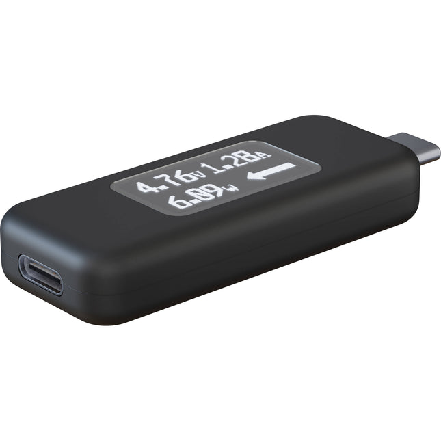 Plugable USBC-VAMETER Medidor USB Tipo-C Voltaje y Amperaje con Pantalla OLED Compacta