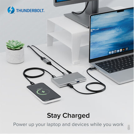 Plugable Thunderbolt 4 5 en 1 Hub con 3 Puertos Thunderbolt 4 y 100W