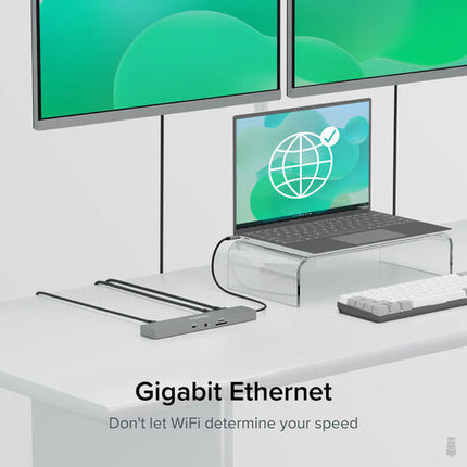 Plugable 11 en 1 USB-C 3.1 Gen 1 Hub con 100W carga y soporte 4K doble HDMI