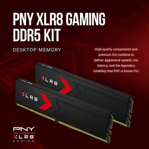 PNY 32GB XLR8 Gaming DDR5 5600 MHz Memoria RAM UDIMM 288-Pin 2x16GB