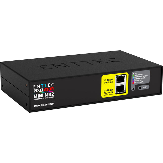 ENTTEC Pixelator Mini MK2 Convertidor de Ethernet a SPI 128 Universos 16 Puertos Ethernet